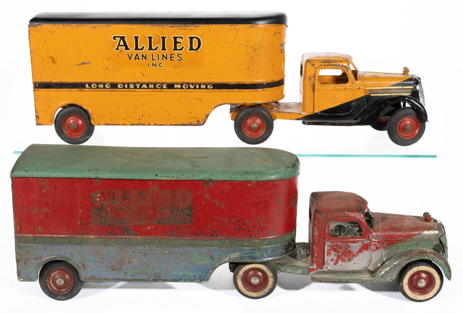 BUDDY "L" PRESSED STEEL VAN LINES TOYS, LOT OF TWO, (1 of 4)