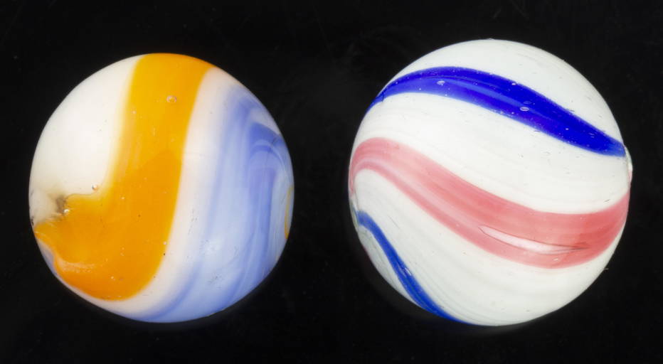 ASSORTED HAND BLOWN MARBLES, LOT OF TWO, Aug 25, 2022 Jeffrey S