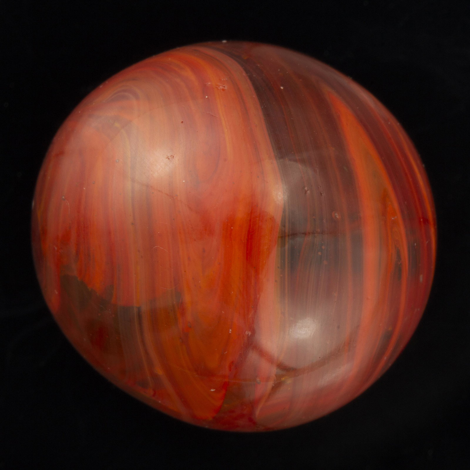 CHRISTENSEN TRANSPARENT SWIRL MACHINE-MADE MARBLE, (1 of 3)