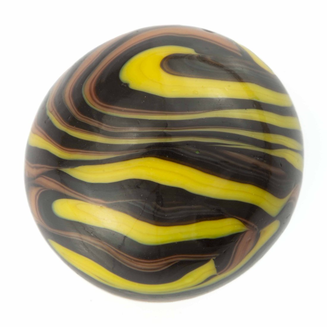 CHRISTENSEN TRI-COLOR FLAME MACHINE-MADE MARBLE, (1 of 3)