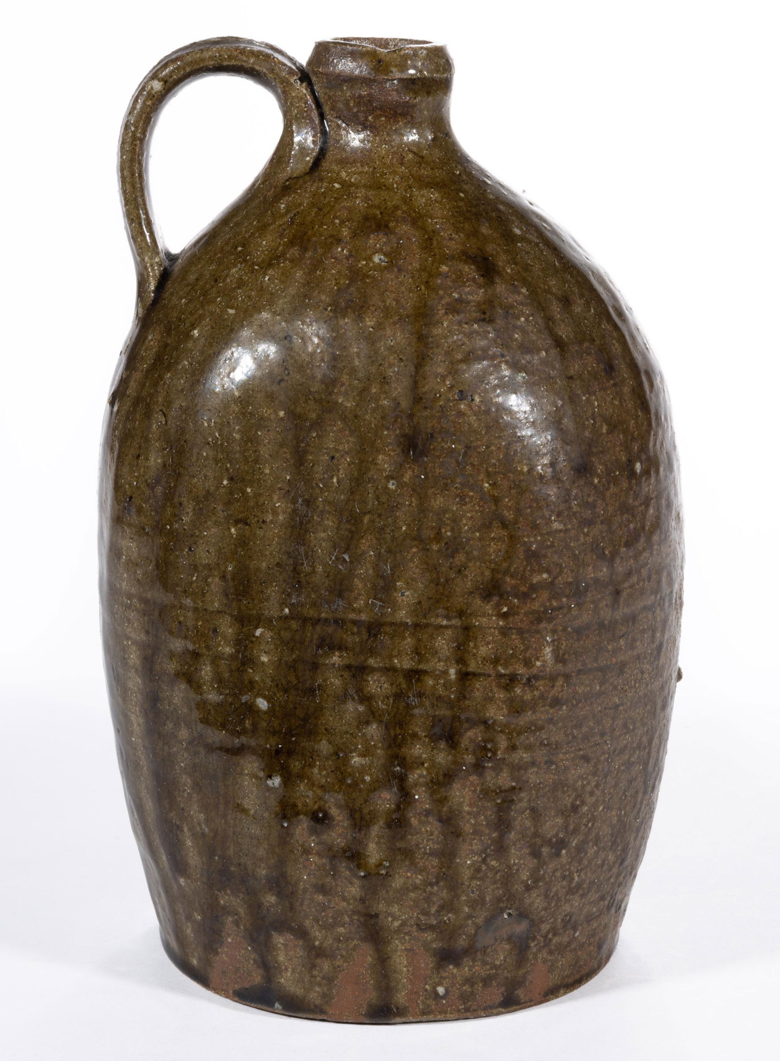 CATAWBA VALLEY, NORTH CAROLINA POTTERY / STONEWARE SADDLE JUG / BOTTLE, (1 of 6)