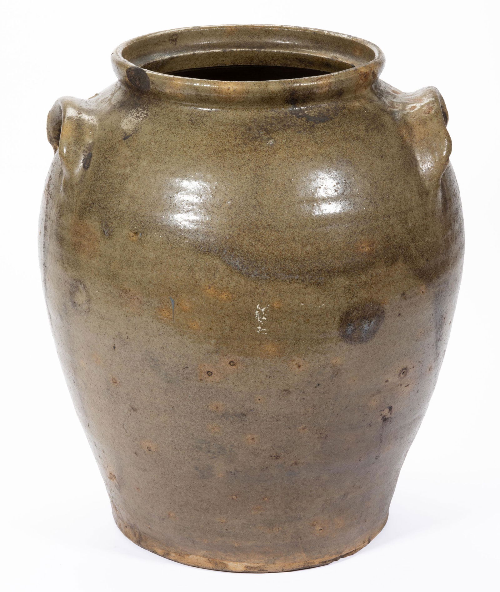 STAMPED FOR LANDRUM, EDGEFIELD DISTRICT, SOUTH CAROLINA POTTERY / STONEWARE JAR, (1 of 8)