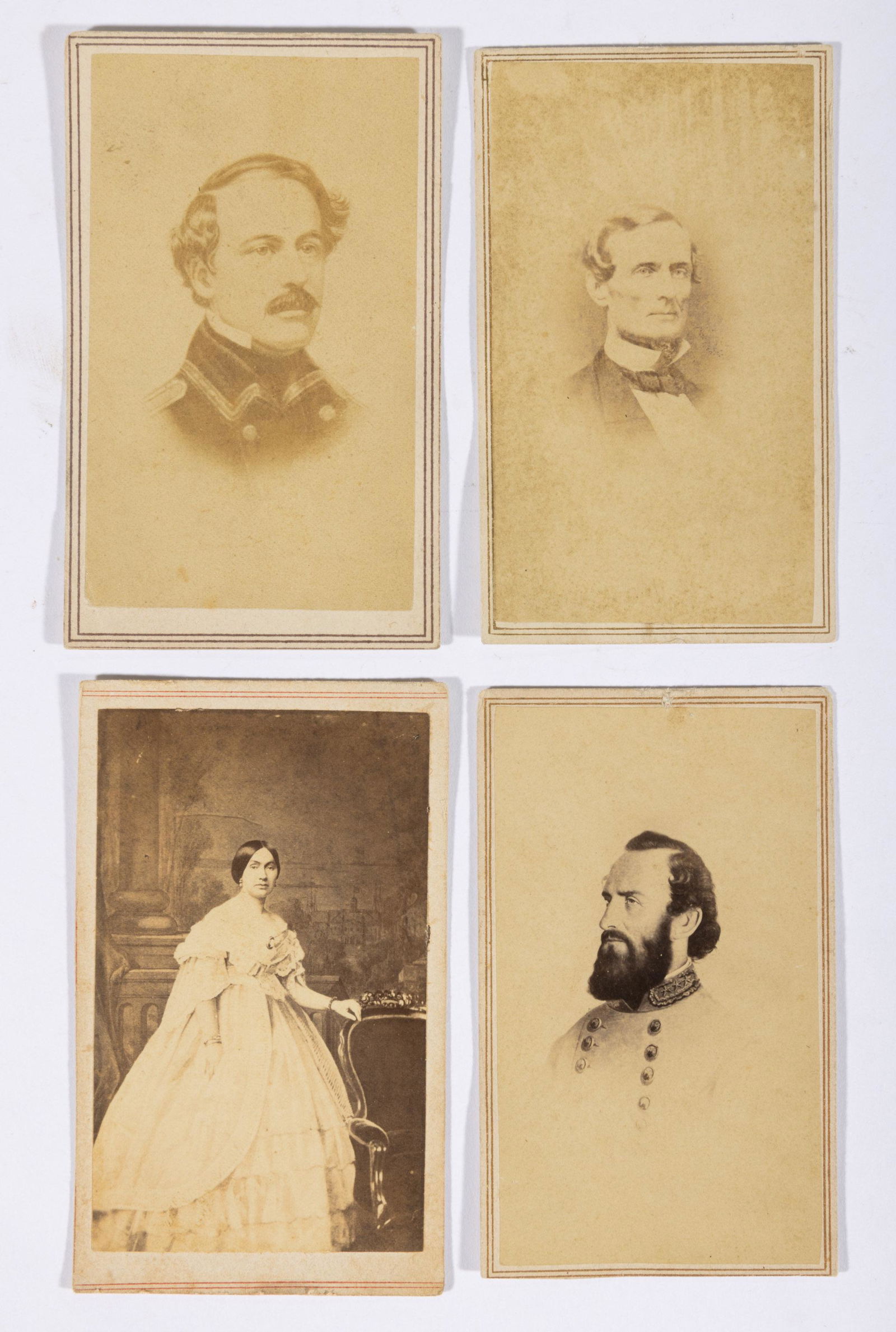 ASSORTED CIVIL WAR CONFEDERATE CDV PHOTOGRAPHS, LOT OF FOUR, (1 of 2)