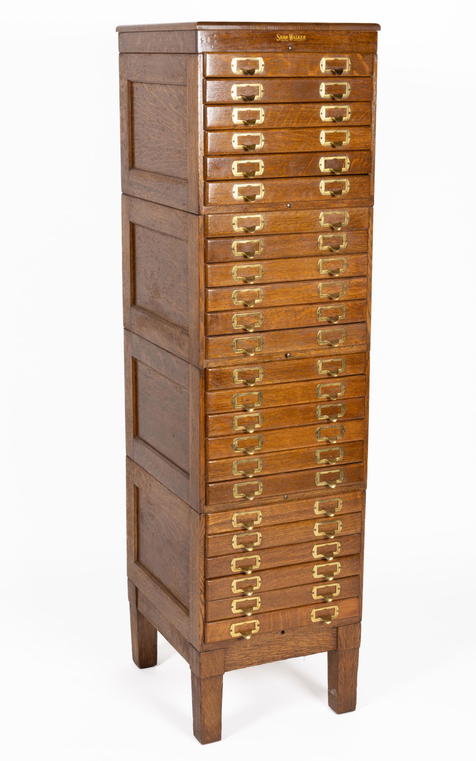 SHAW WALKER OAK STACKING CABINET, (1 of 3)