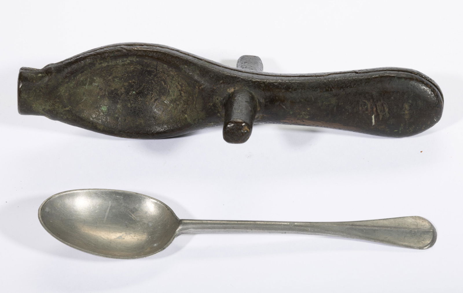 CAST BRONZE MOLD FOR PEWTER SPOON, (1 of 3)