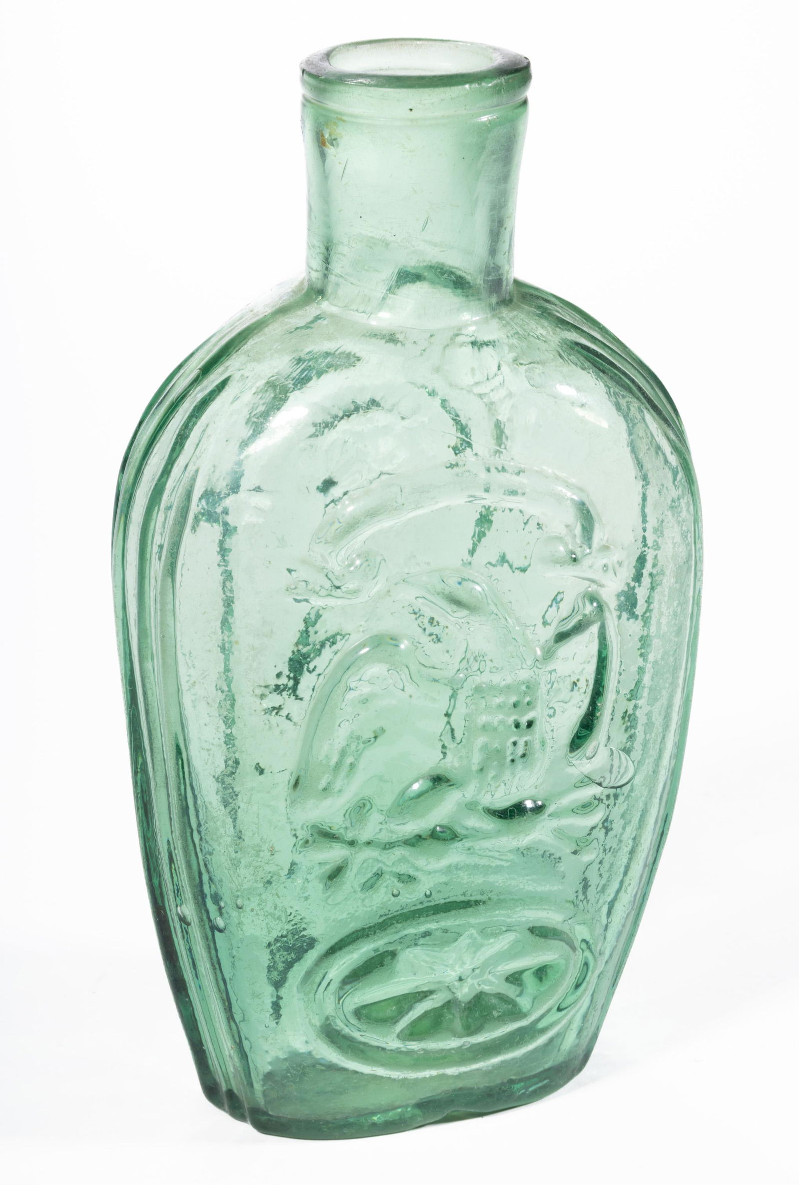 GIV-6 MASONIC / EAGLE HISTORICAL FLASK, (1 of 3)