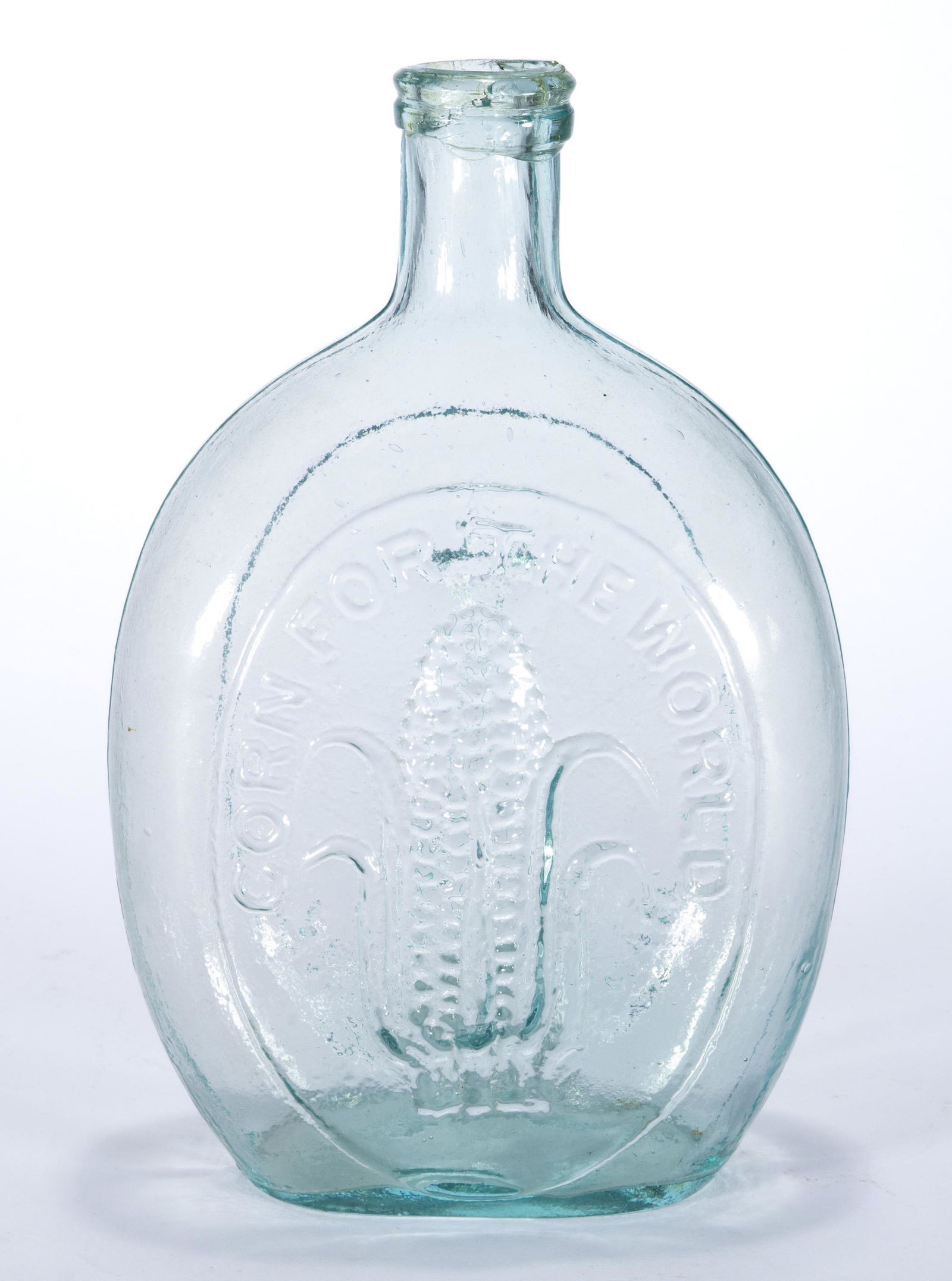 GVI-4 BALTIMORE MONUMENT - CORN EAR PICTORIAL / HISTORICAL FLASK, (1 of 4)