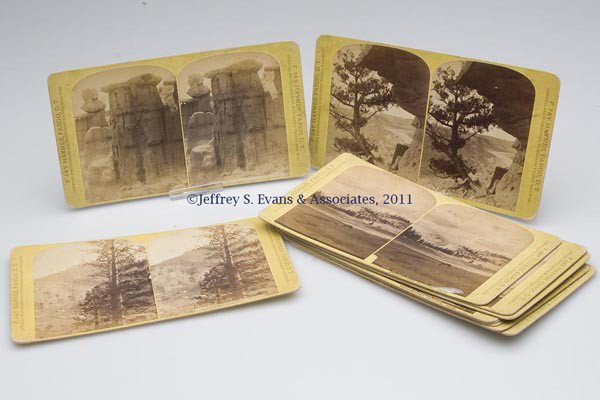 WESTERN VIEW STEREOVIEWS, LOT OF 11: WESTERN VIEW STEREOVIEWS, LOT OF 11, Yellowstone Park and others, by F. Jay Haynes, Fargo, Dakota Territory, yellow mounts. Fourth quarter 19th century. 4" x 7". Provenance: Pennsylvania private colle