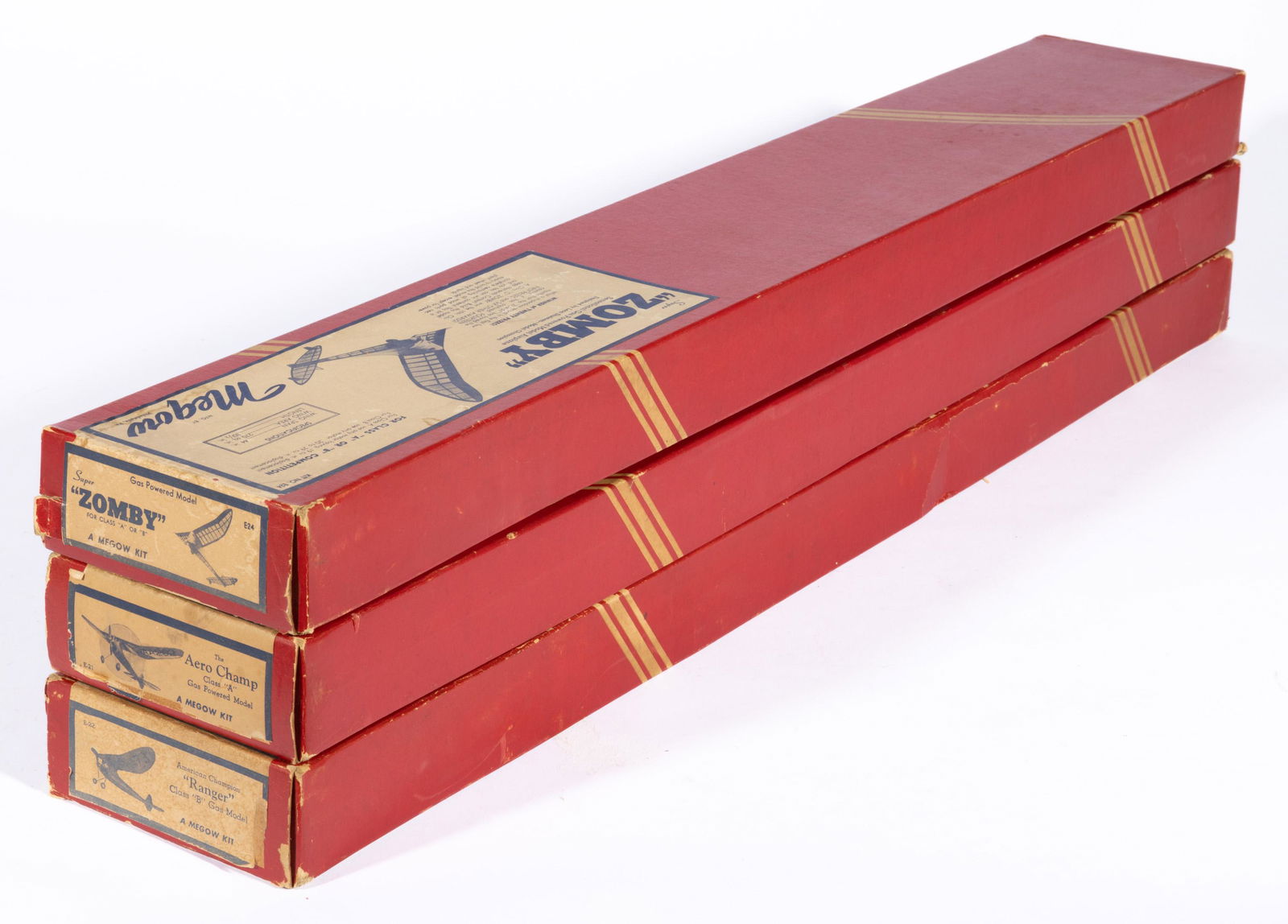 VINTAGE MEGOW AIRPLANE MODEL KITS, LOT OF THREE, (1 of 2)