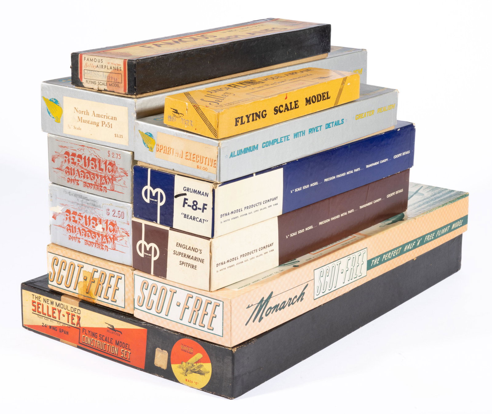 ASSORTED VINTAGE AIRPLANE MODEL KITS, LOT OF 11, (1 of 3)