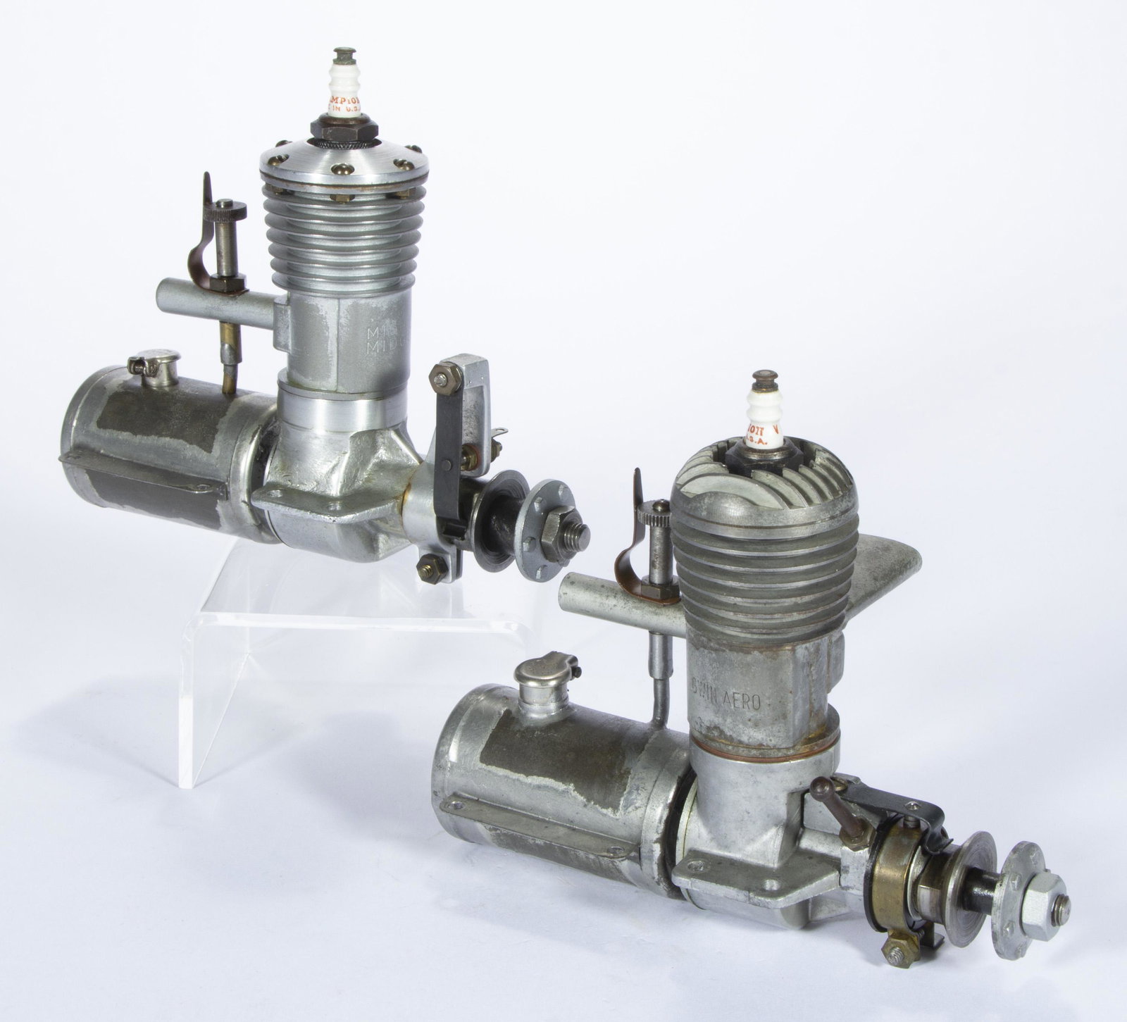 BUNCH ASSORTED MODEL AIRPLANE ENGINES, LOT OF TWO, (1 of 2)