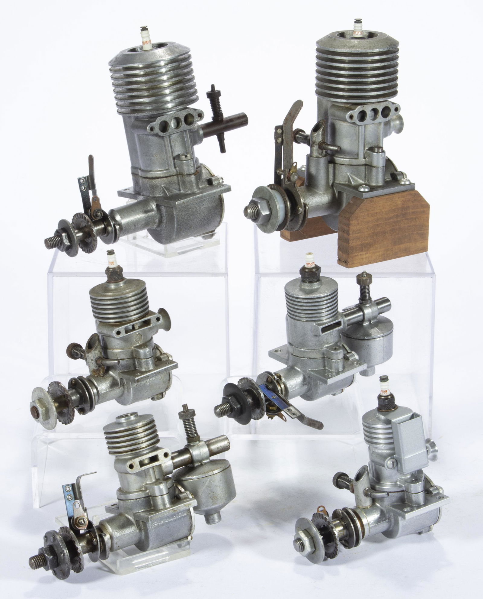 AMERICA'S HOBBY CENTER / BUZZ MOTORS ASSORTED MODEL AIRPLANE ENGINES, LOT OF SIX, (1 of 2)