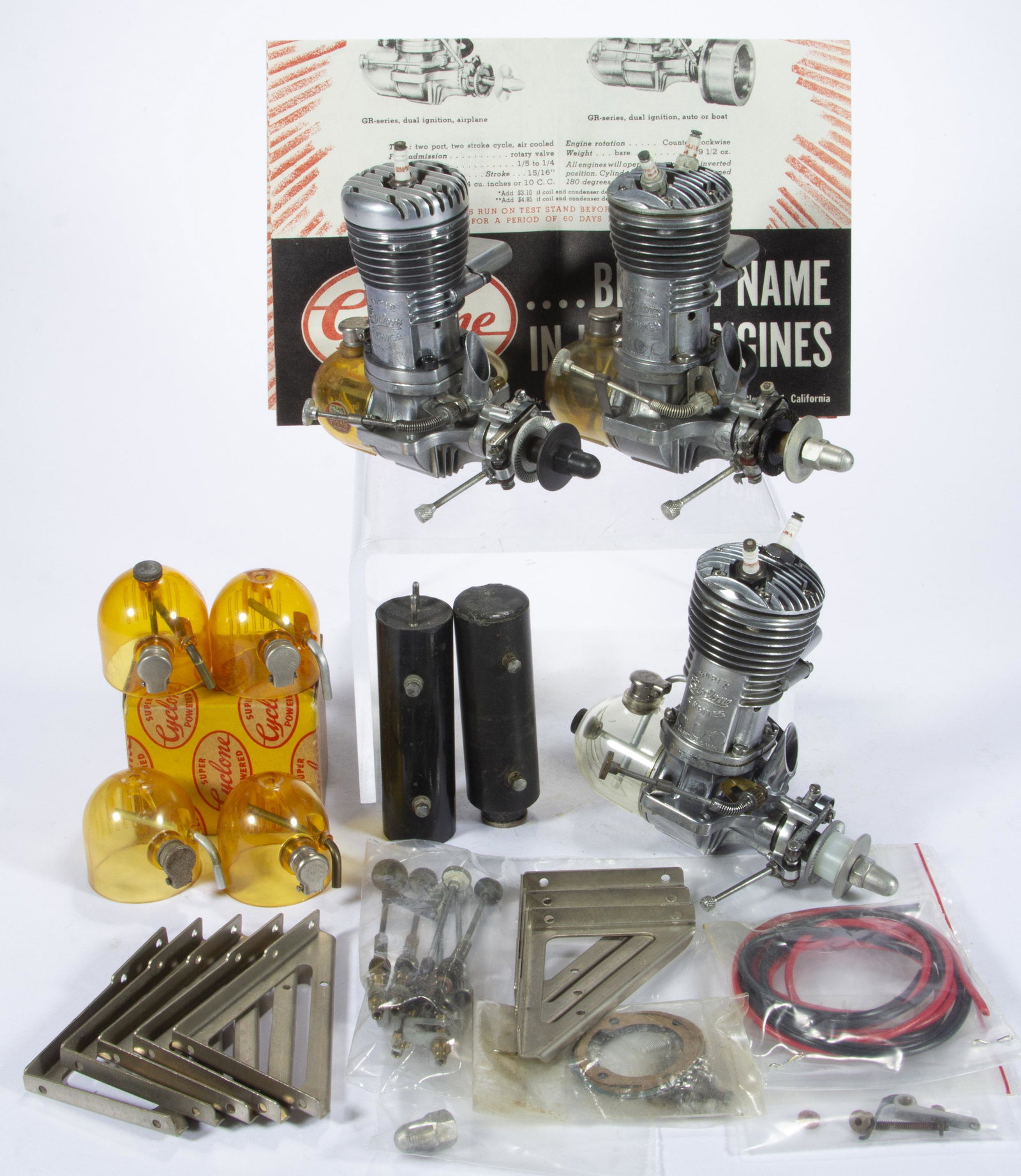 AIRCRAFT INDUSTRIES "SUPER CYCLONE" MODEL AIRPLANE ENGINES AND PARTS, LOT OF APPROXIMATELY 65 (1 of 7)