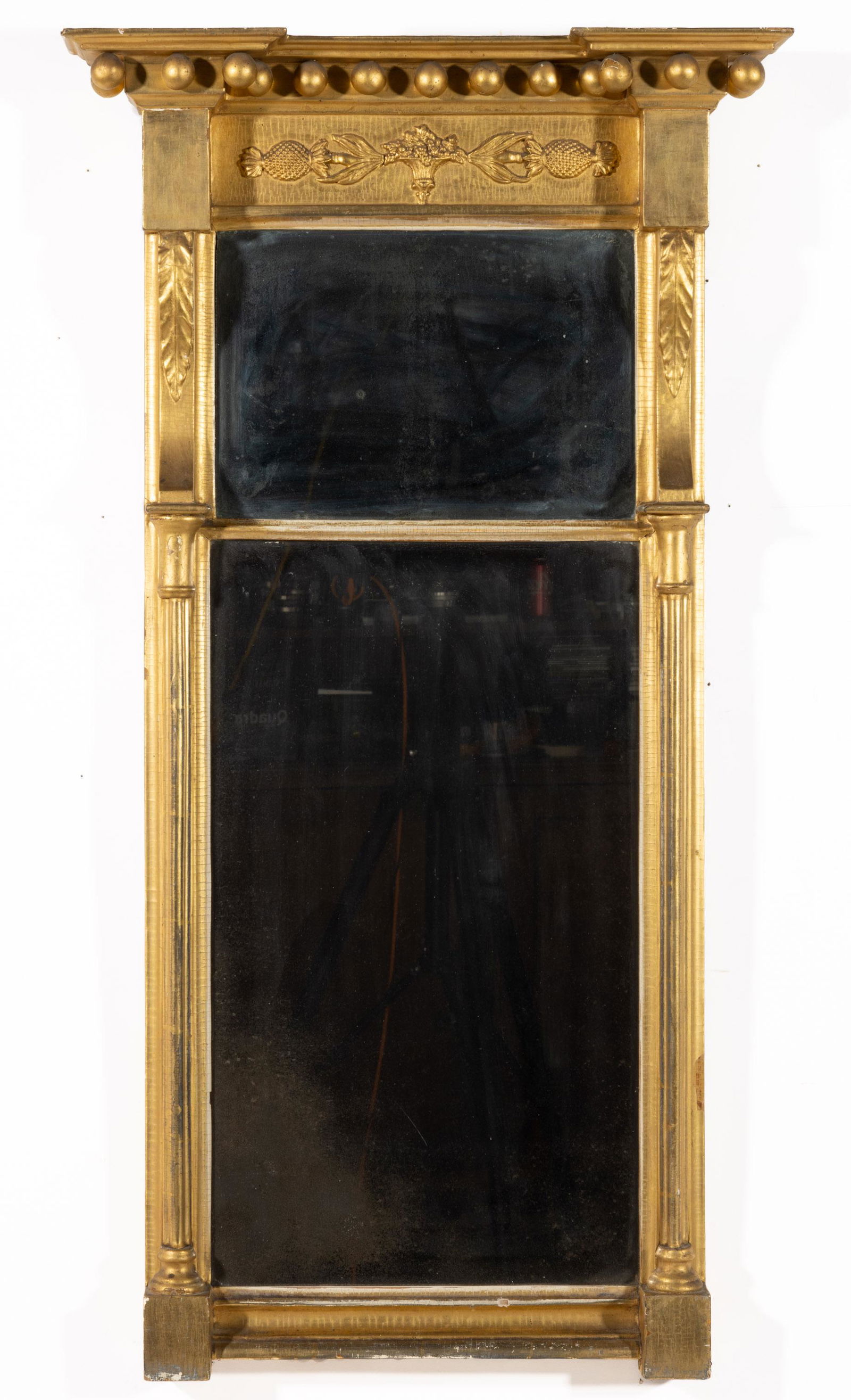 AMERICAN FEDERAL GILTWOOD LOOKING GLASS / WALL MIRROR, (1 of 4)