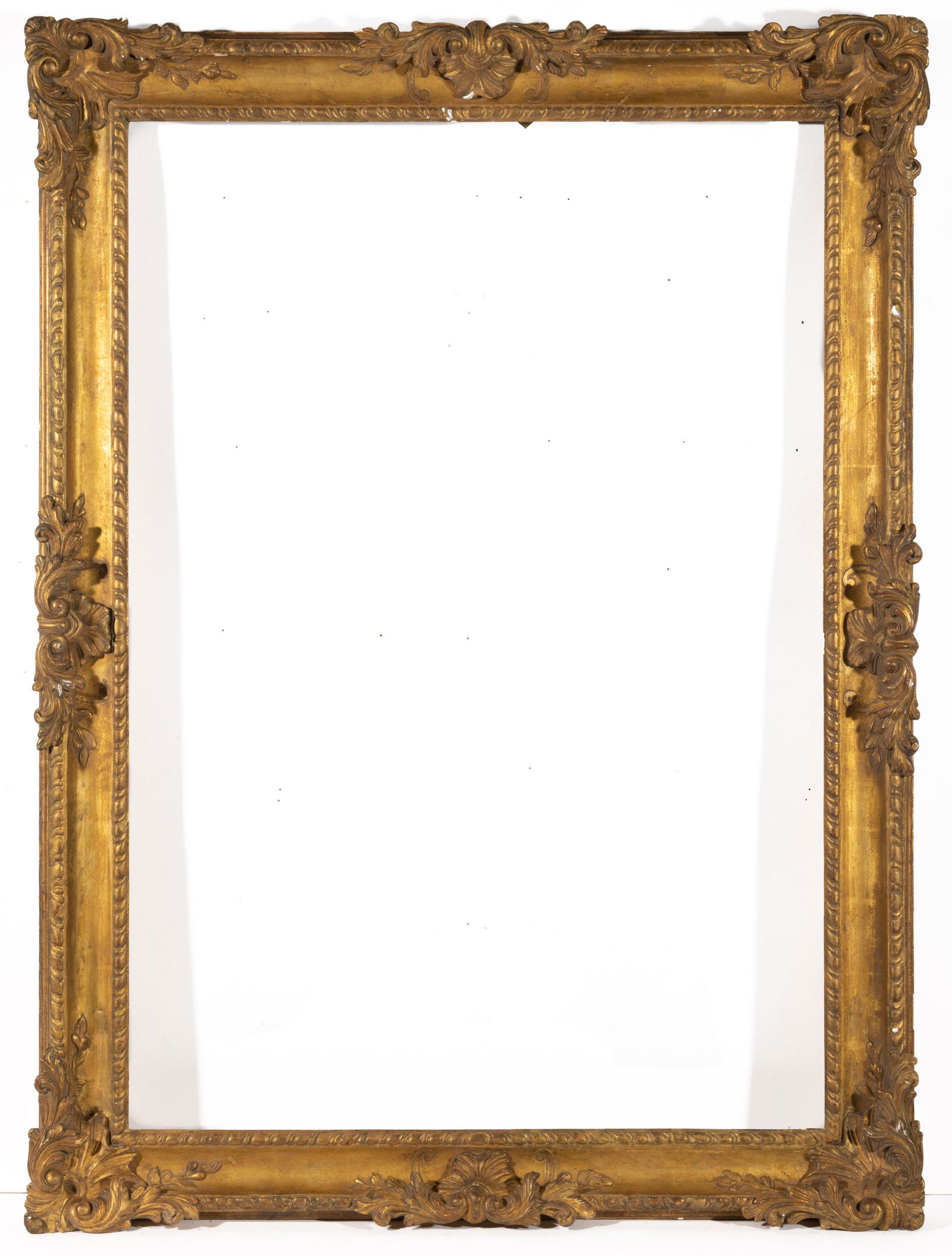 ANTIQUE GILT-WOOD AND GESSO PICTURE FRAME, (1 of 3)