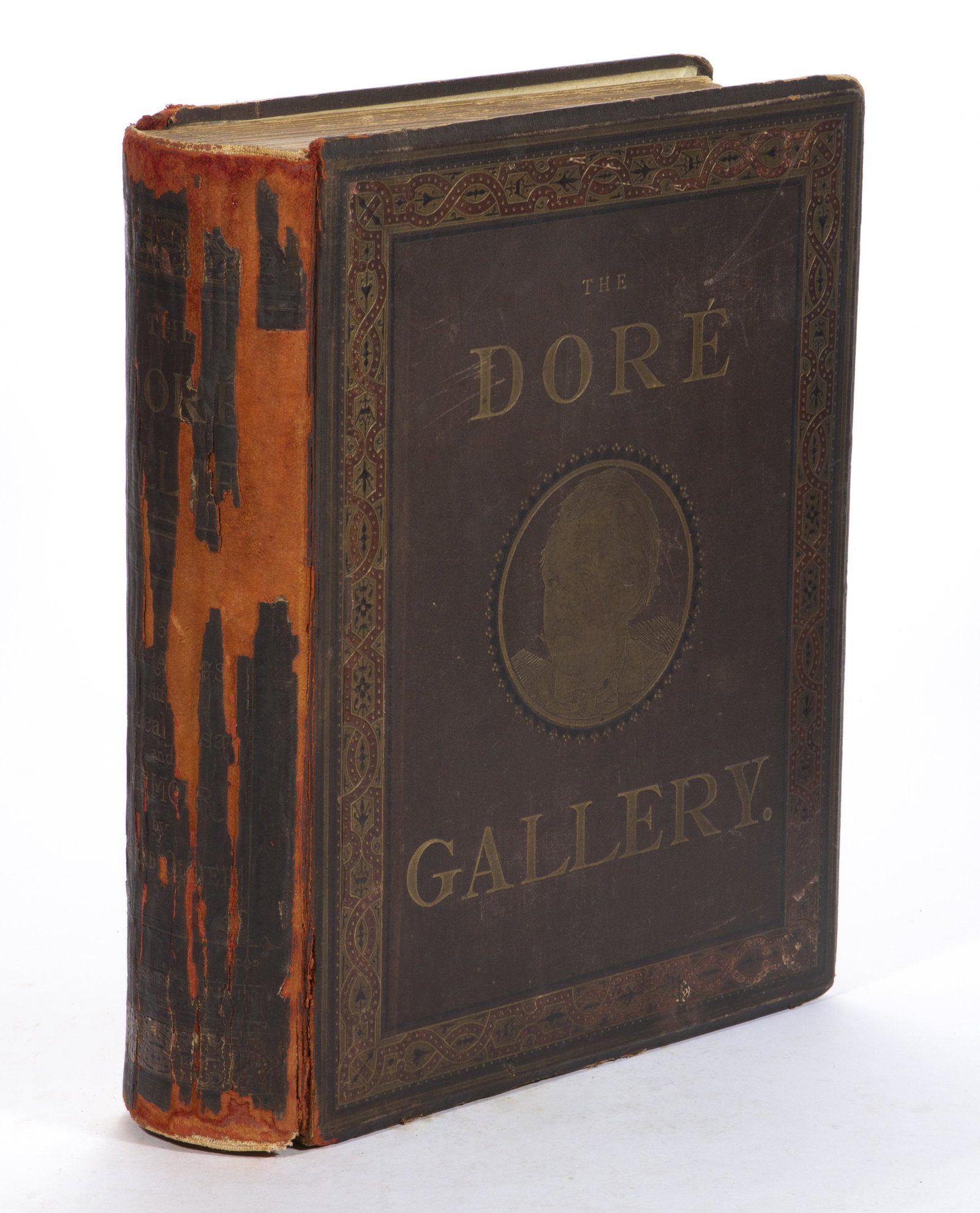 1870 "THE DORE GALLERY" BOOK,: 1870 "THE DORE GALLERY" BOOK, unknown completeness, edited by Edmund Ollier, including engravings by from Milton, Dante's Inferno, Atala, Fairy Realm, and Don Quixote. 1870 Provenance: Property deacce