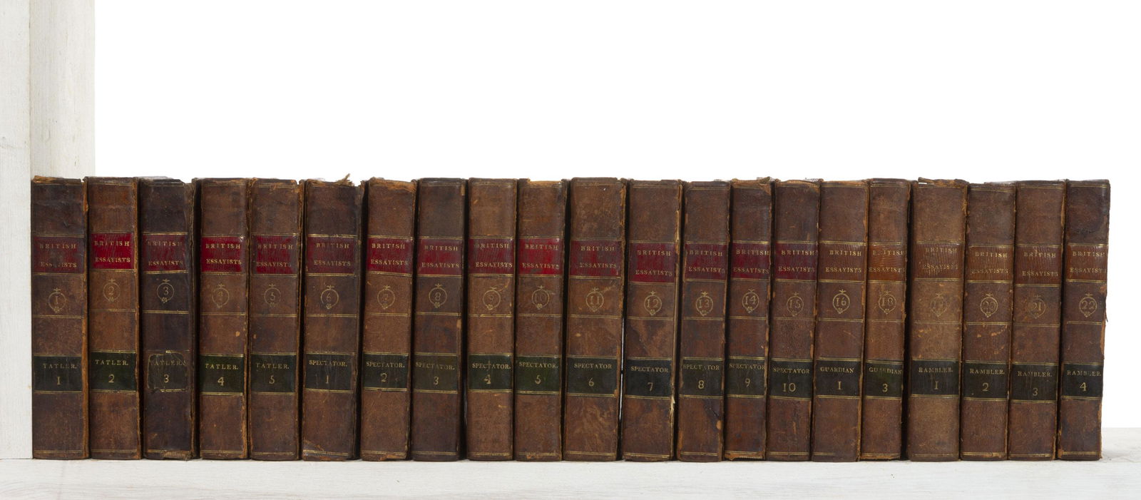 ANTIQUARIAN BRITISH LITERATURE VOLUMES, LOT OF 22, (1 of 1)