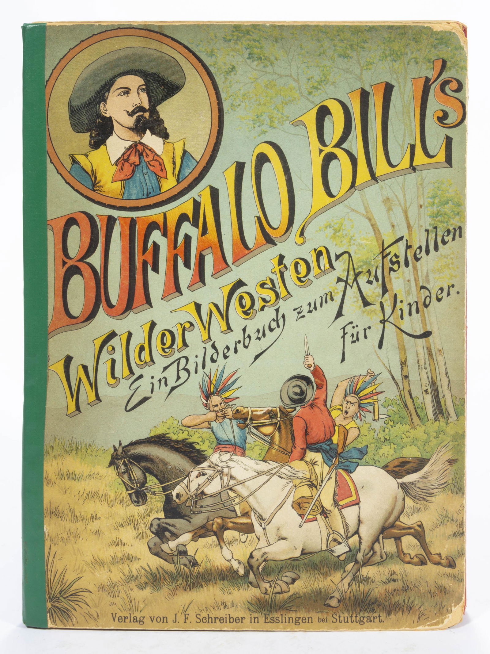ANTIQUE GERMAN BUFFALO BILL CHILDREN'S POP-UP BOOK, (1 of 2)