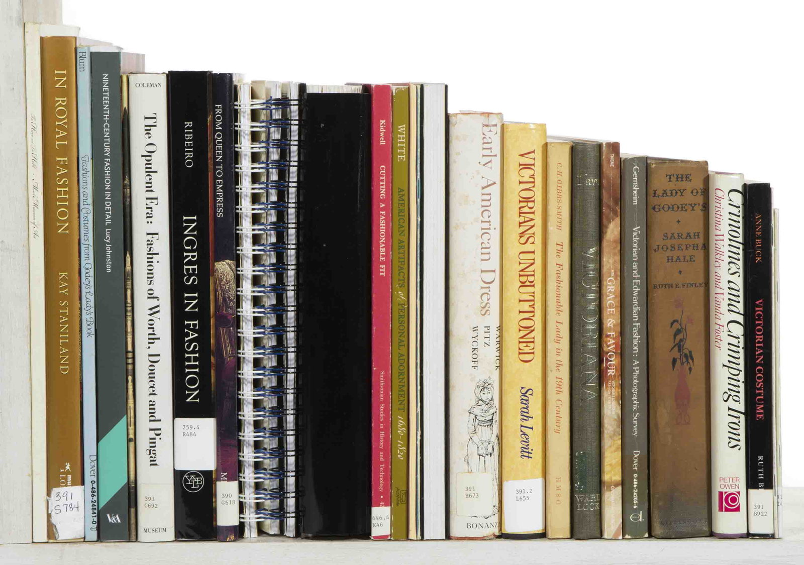 ASSORTED 19TH CENTURY AND OTHER COSTUME / FASHION HISTORY REFERENCE VOLUMES AND PAMPHLETS, LOT OF (1 of 1)