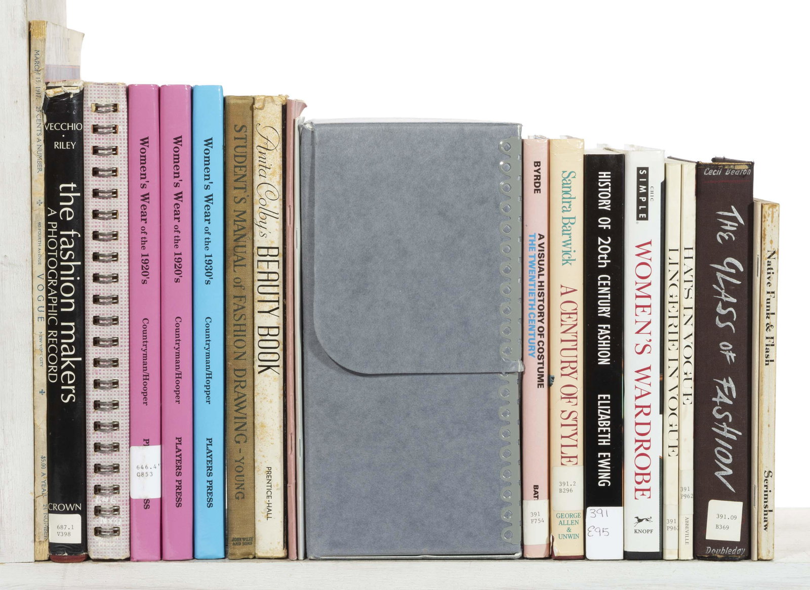 ASSORTED 20TH CENTURY COSTUME / FASHION VOLUMES, LOT OF 19,: ASSORTED 20TH CENTURY COSTUME / FASHION VOLUMES, LOT OF 19, including Vogue magazine from March 15, 1917, New York City, NY: Conde Nast, 1917; Vecchio and Riley, The Fashion Makers, New York City, NY: