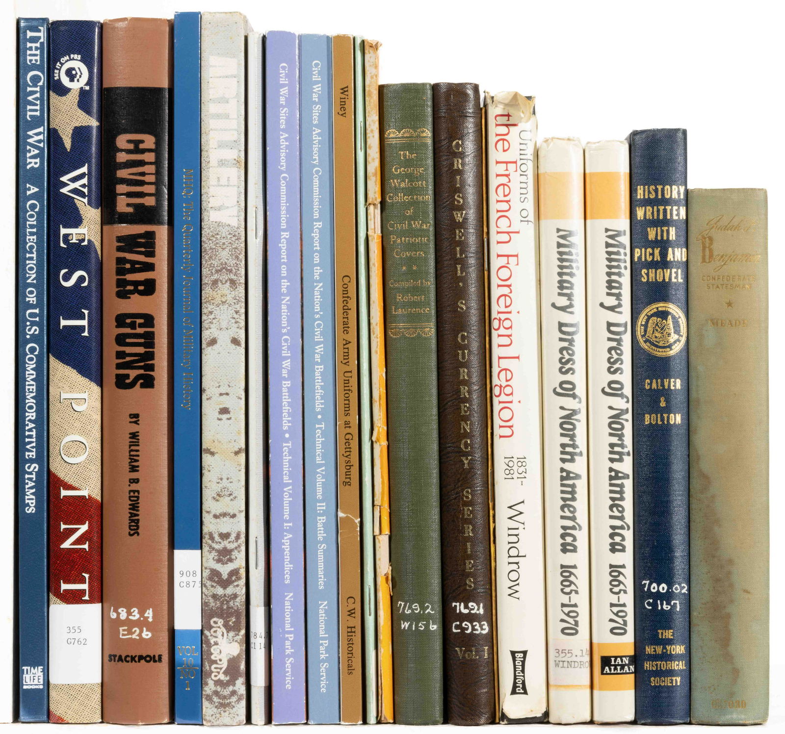 CIVIL WAR AND OTHER MILITARIA REFERENCE VOLUMES, LOT OF 19, (1 of 1)