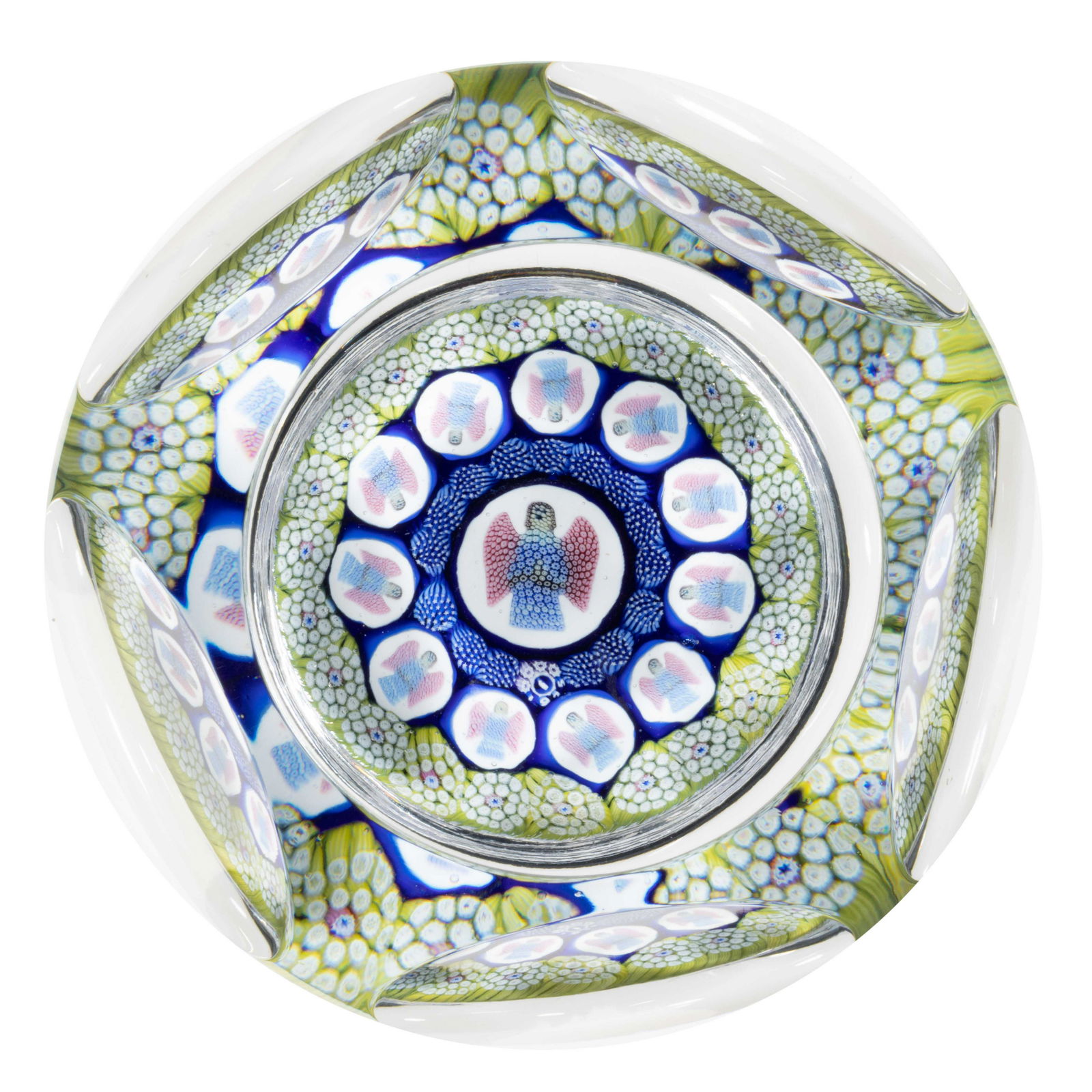 VINTAGE WHITEFRIARS 1975 CHRISTMAS MILLEFIORI PAPERWEIGHT, (1 of 2)