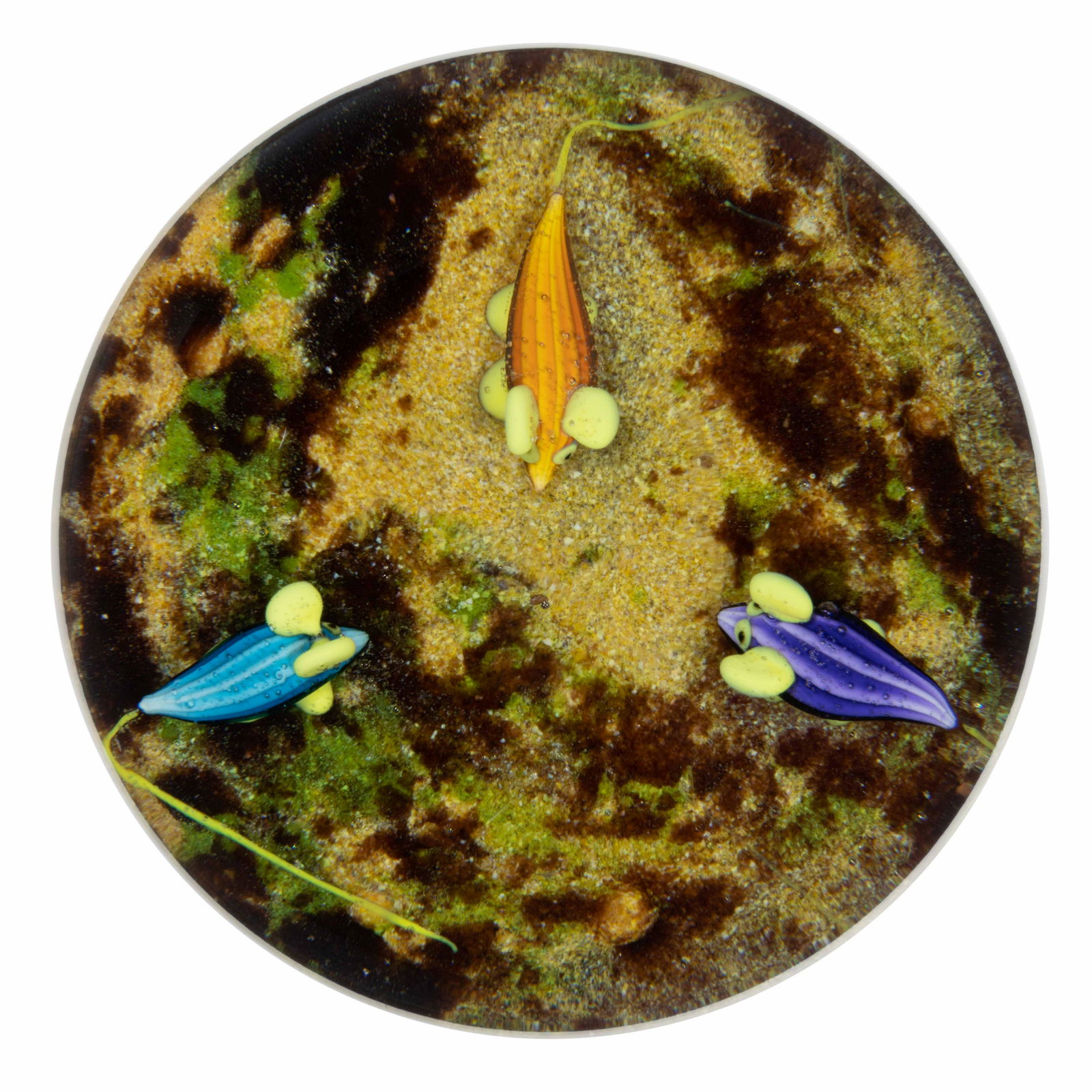 VINTAGE SCOTIA THREE MICE LAMPWORK PAPERWEIGHT, (1 of 2)