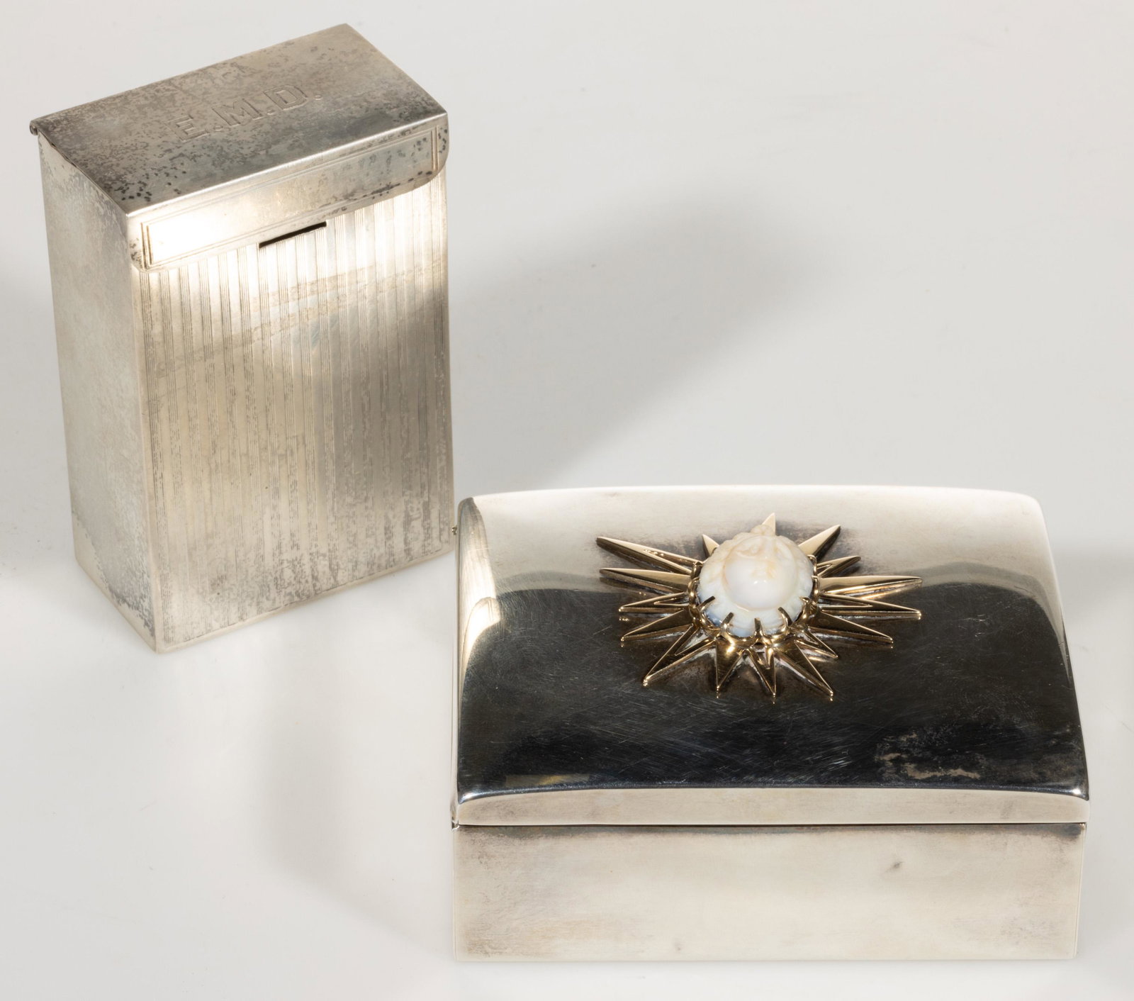 AMERICAN STERLING SILVER BOXES, LOT OF TWO, (1 of 3)