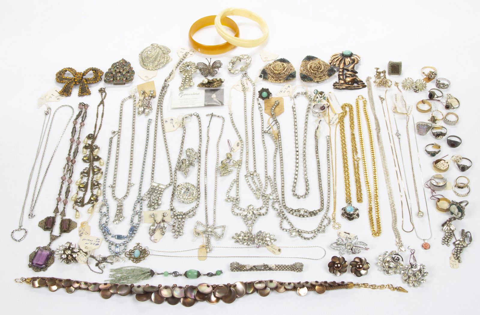 VINTAGE / CONTEMPORARY COSTUME JEWELRY, UNCOUNTED LOT, (1 of 3)