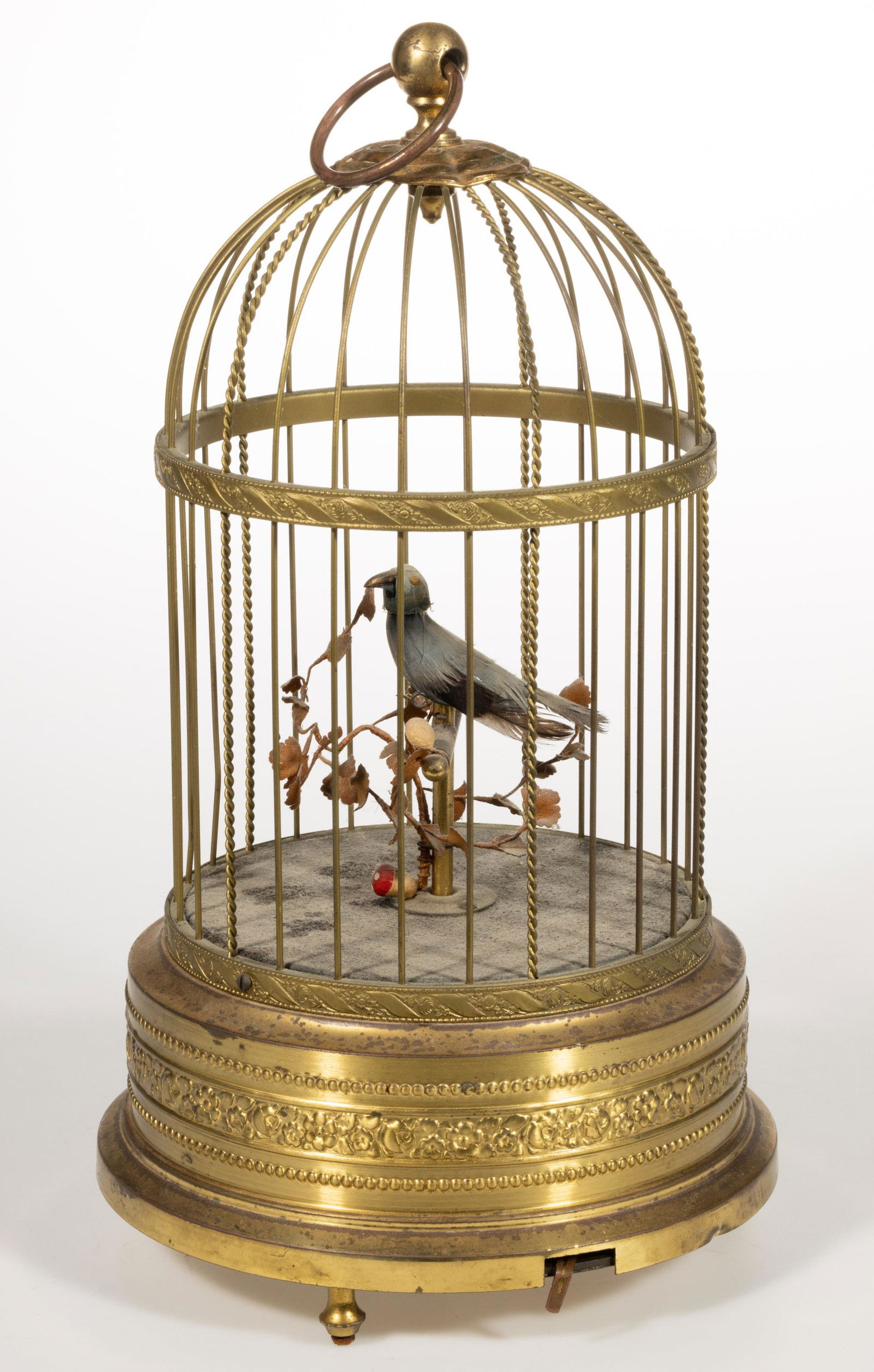 FRENCH OR GERMAN WIND-UP BIRD CAGE MUSICAL AUTOMATON, (1 of 3)