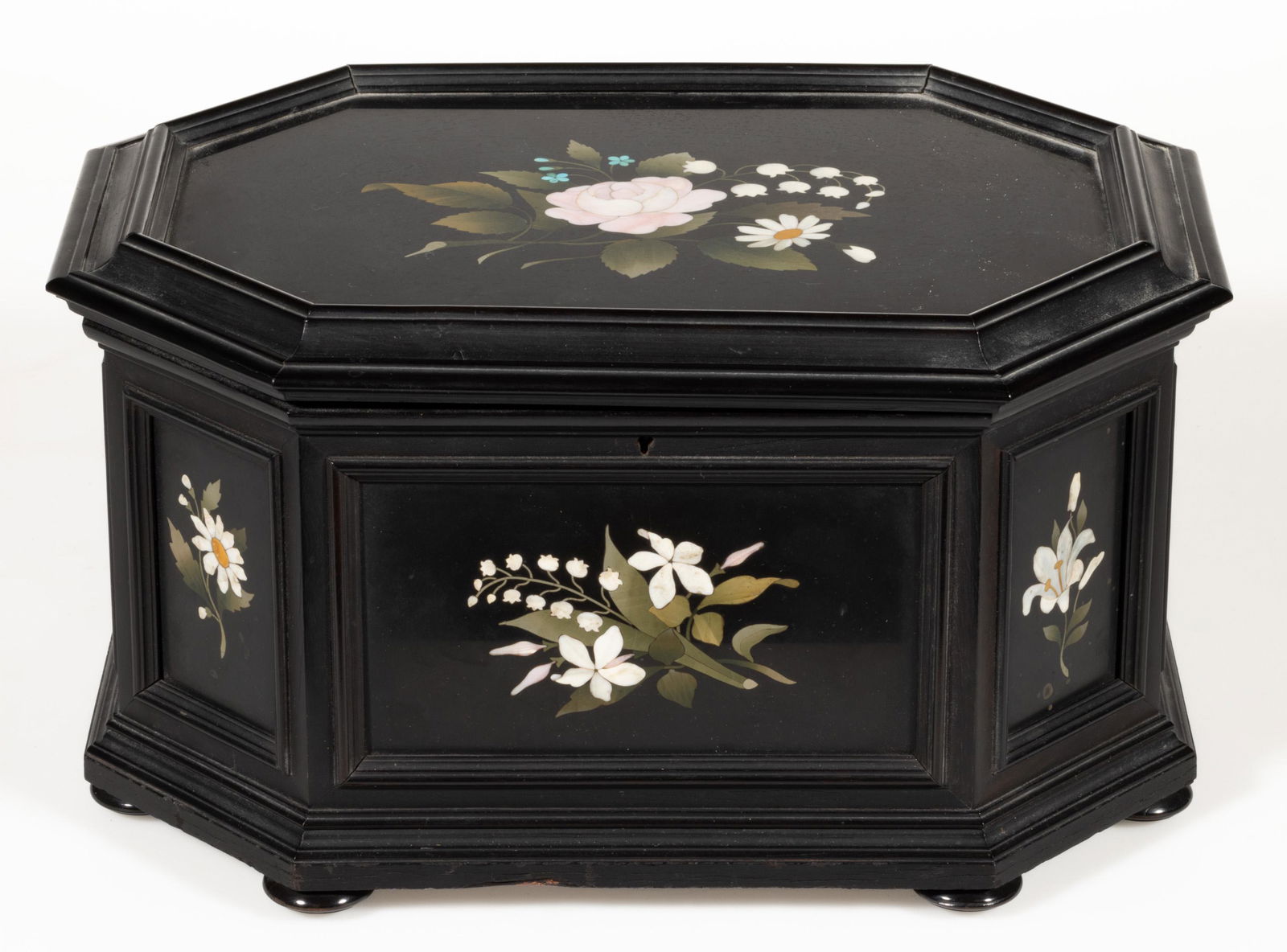ITALIAN "GRAND TOUR" PIETRA DURA JEWELRY CASKET, (1 of 7)
