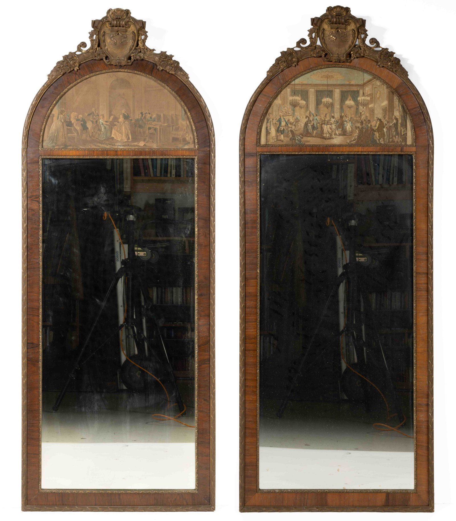 PAIR OF LOUIS XV-STYLE WALL MIRRORS, (1 of 5)