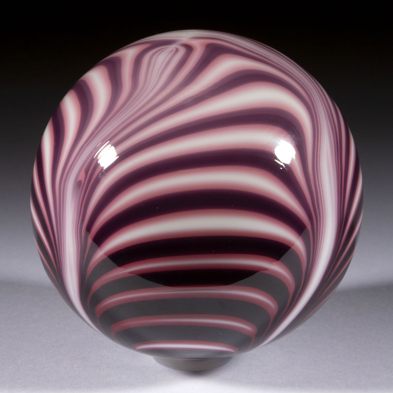 FREE-BLOWN MARBRIE LOOP DECORATED WITCH BALL (1 of 3)