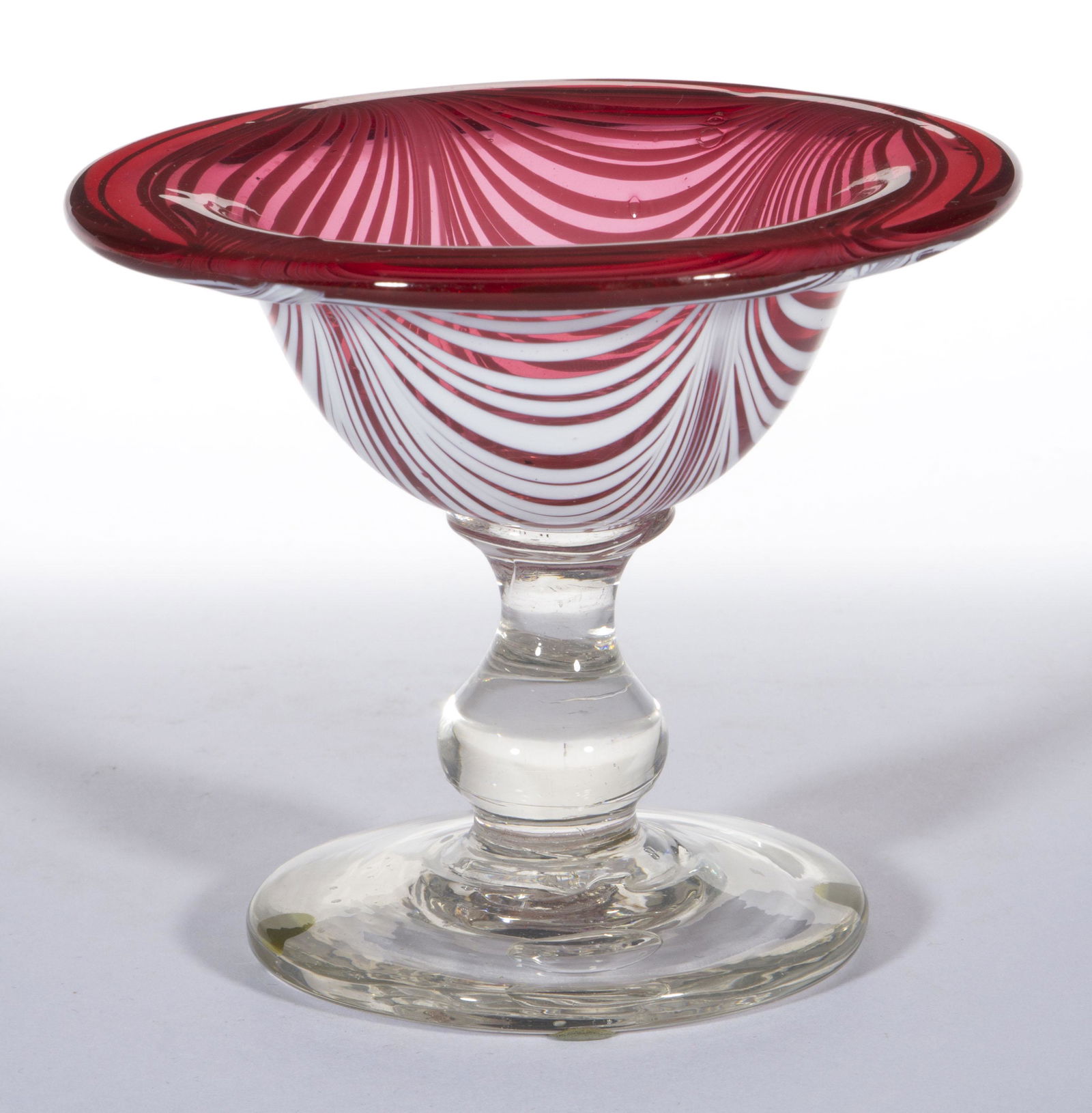 FREE-BLOWN MARBRIE LOOP PEDESTAL DISH (1 of 2)