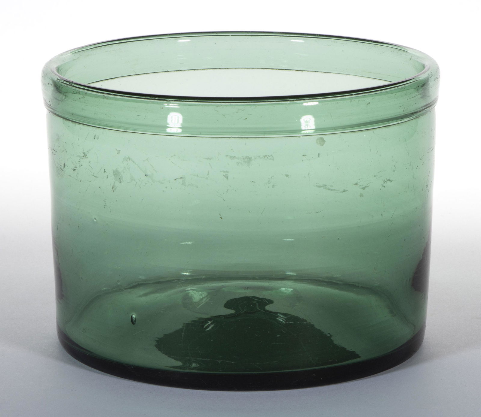 FREE-BLOWN GLASS DEEP BOWL / PAN (1 of 2)