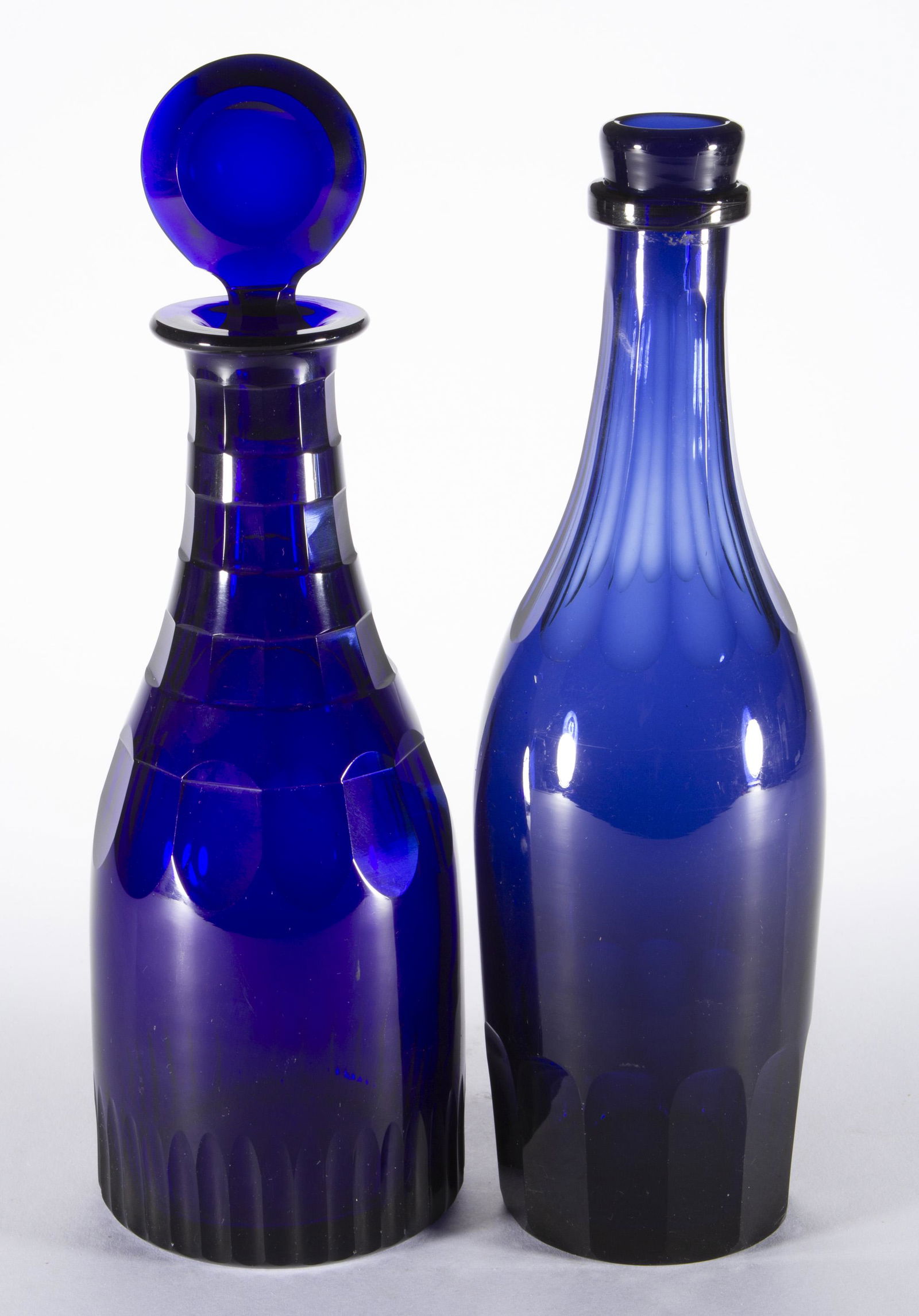 ASSORTED CUT GLASS DECANTERS, LOT OF TWO (1 of 3)