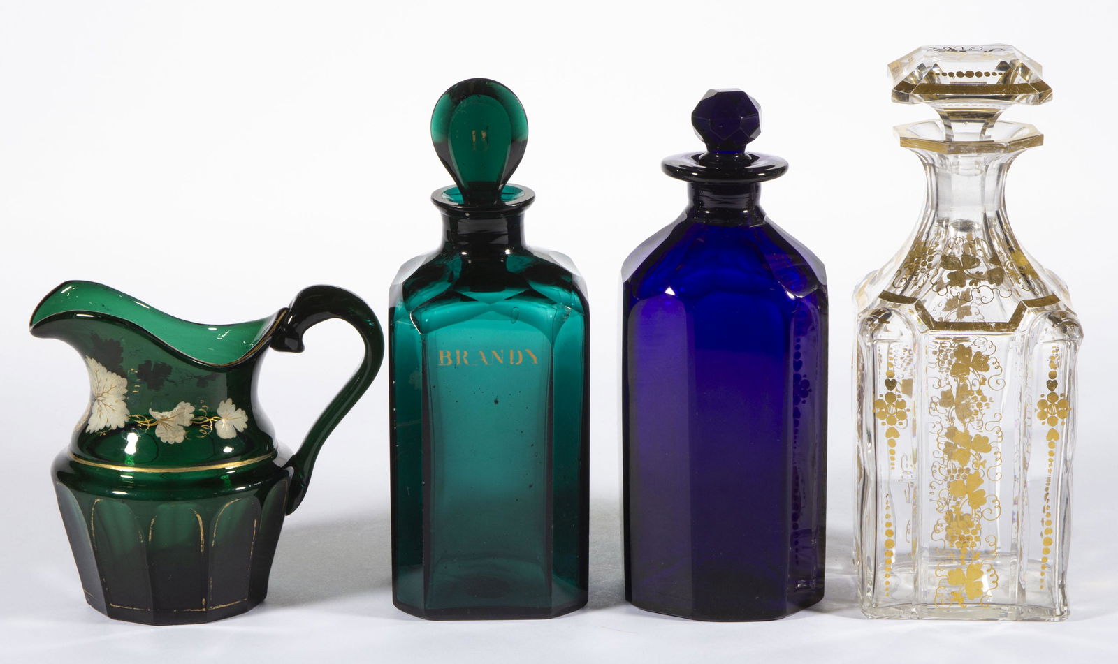 ASSORTED EUROPEAN CUT GLASS ARTICLES, LOT OF FOUR (1 of 1)