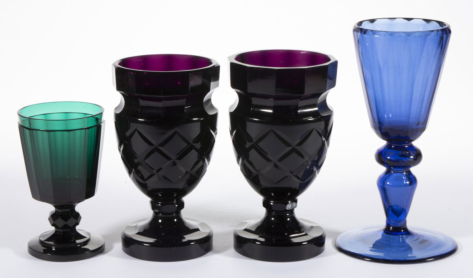 ASSORTED CUT GLASS ARTICLES, LOT OF FOUR (1 of 1)