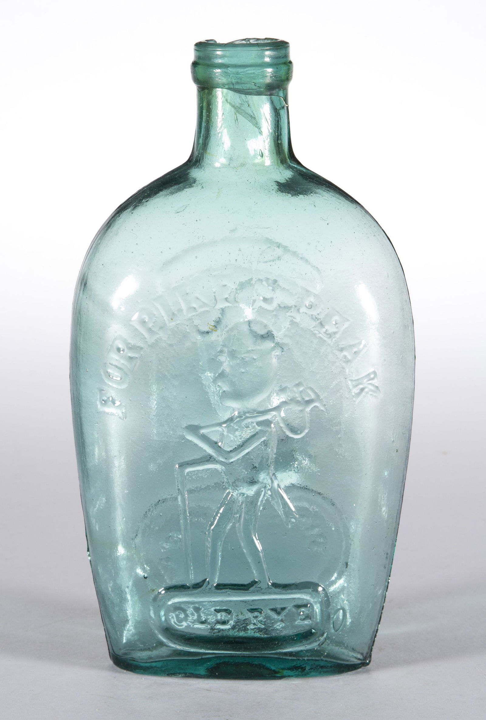 GXI-9 FOR PIKE'S PEAK - EAGLE PICTORIAL / HISTORICAL FLASK (1 of 5)