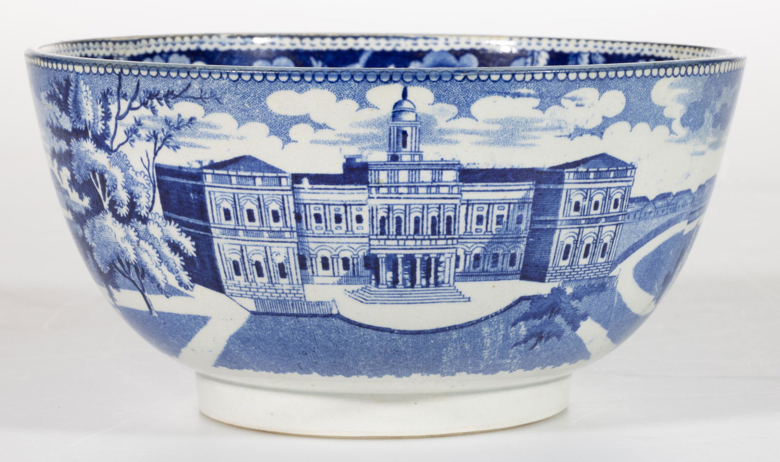 STAFFORDSHIRE AMERICAN VIEW TRANSFER-PRINTED CERAMIC WASTE BOWL (1 of 6)