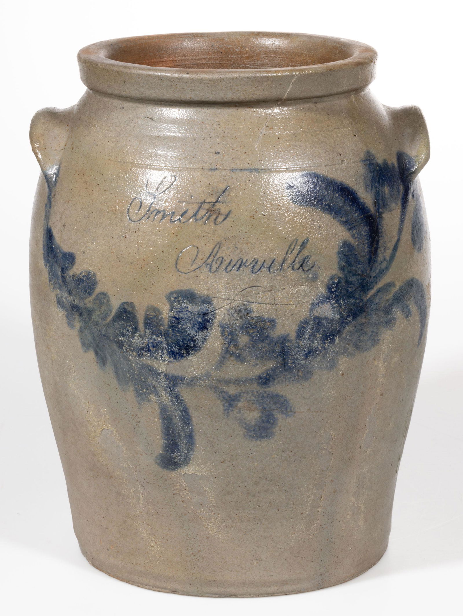 AIRVILLE PLANTATION, VIRGINIA DECORATED STONEWARE JAR (1 of 6)