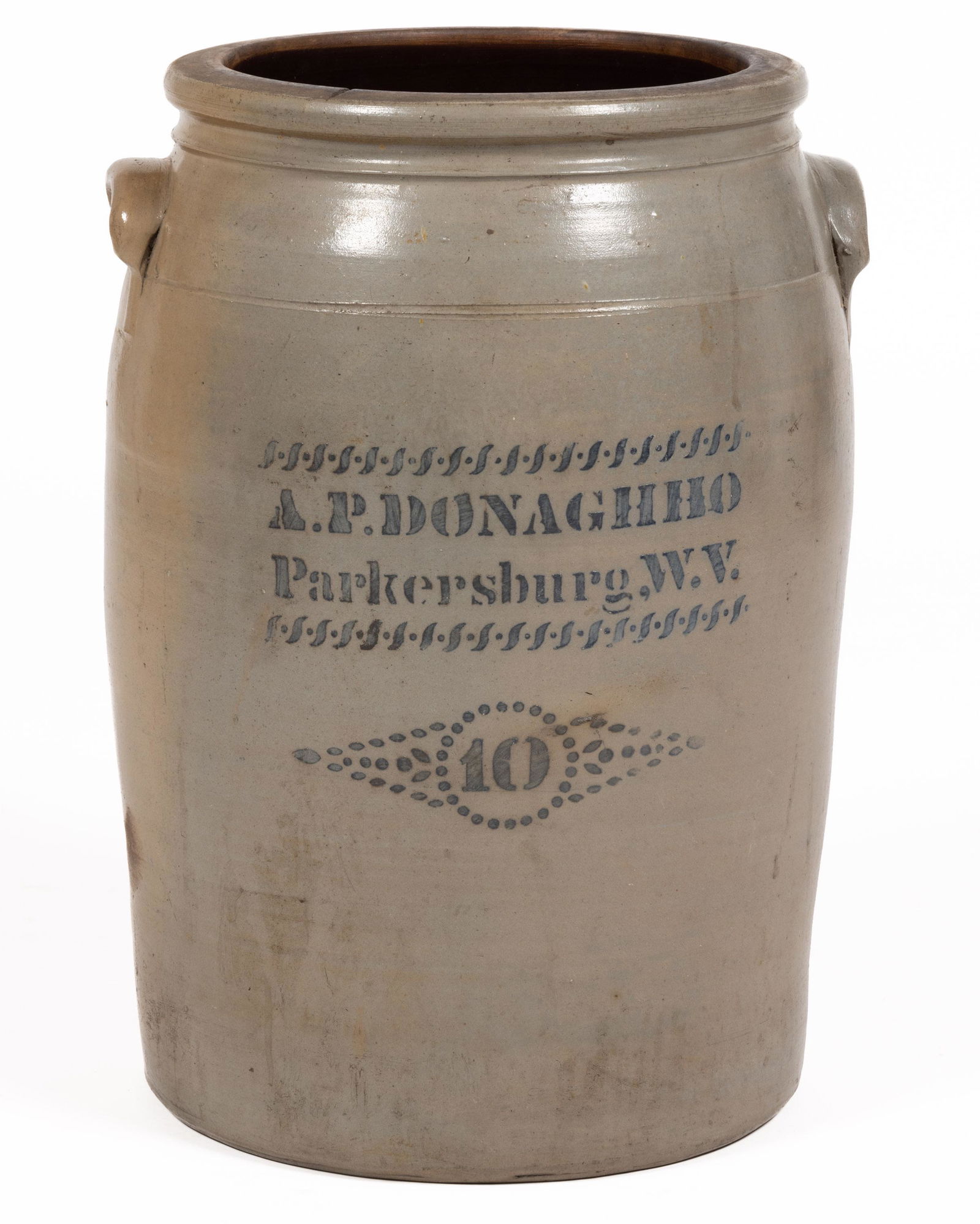 WEST VIRGINIA STENCILED STONEWARE JAR (1 of 5)
