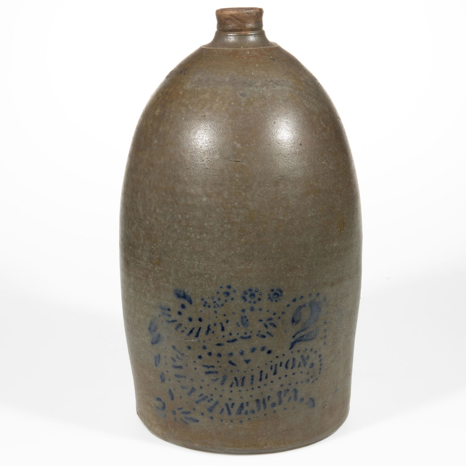 WEST VIRGINIA STENCILED STONEWARE JUG (1 of 5)