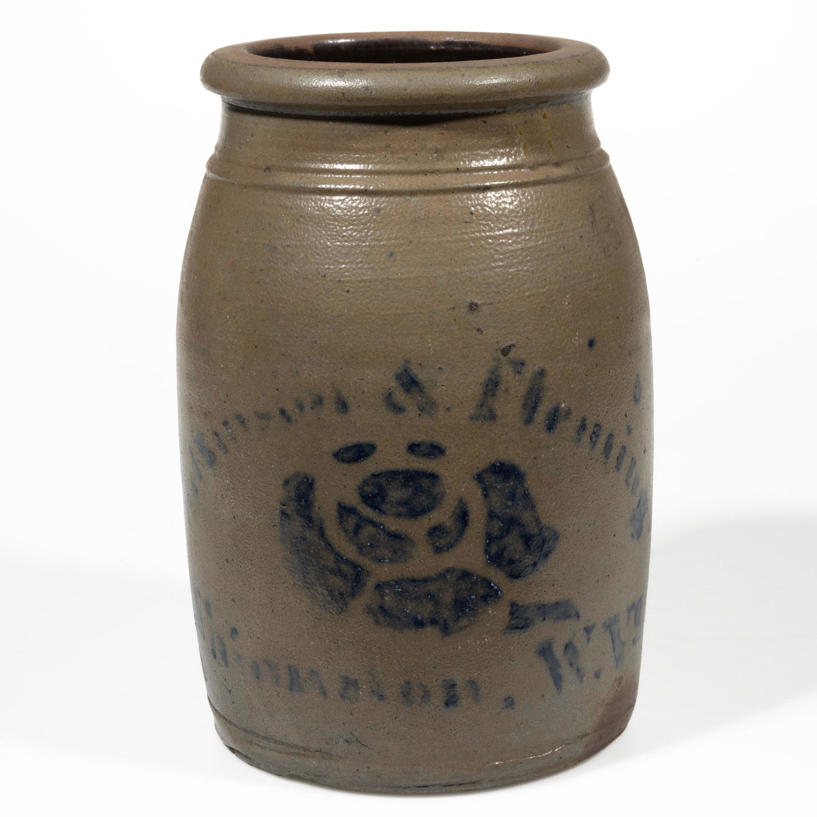 WEST VIRGINIA STENCILED STONEWARE JAR (1 of 5)