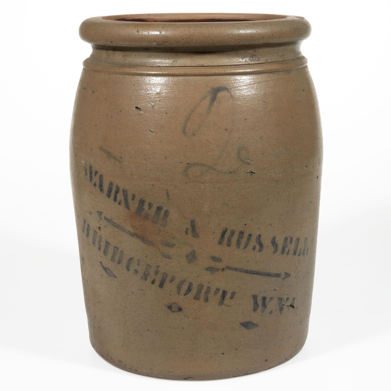 WEST VIRGINIA STENCILED STONEWARE JAR (1 of 5)