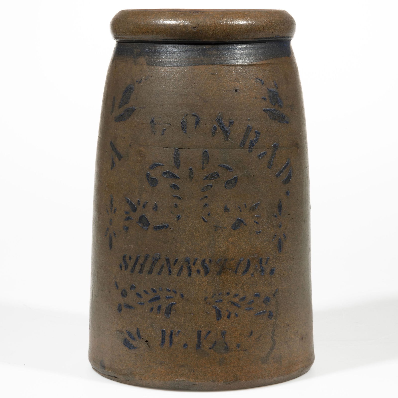 WEST VIRGINIA STENCILED STONEWARE CANNER (1 of 5)