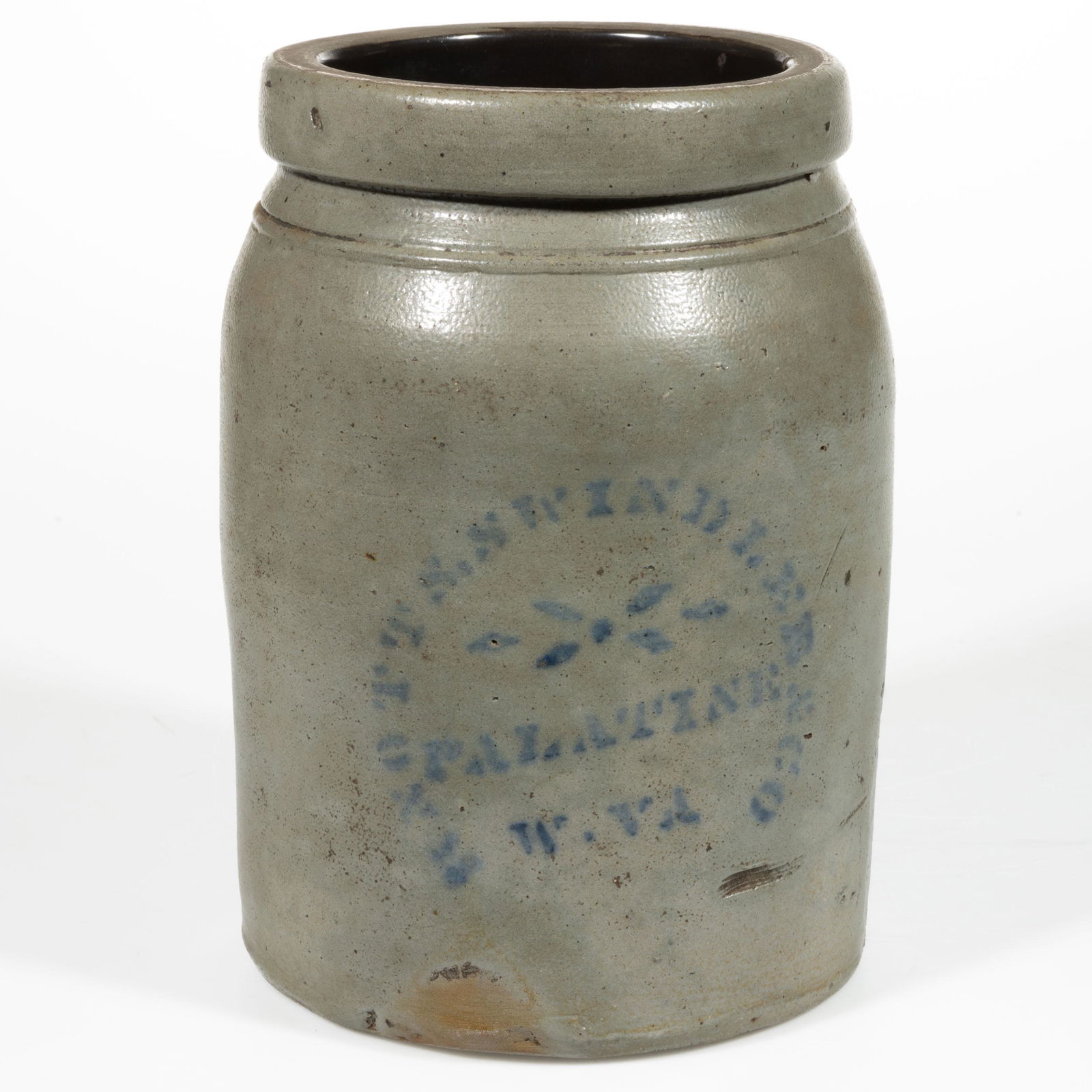 WEST VIRGINIA STENCILED STONEWARE JAR (1 of 5)