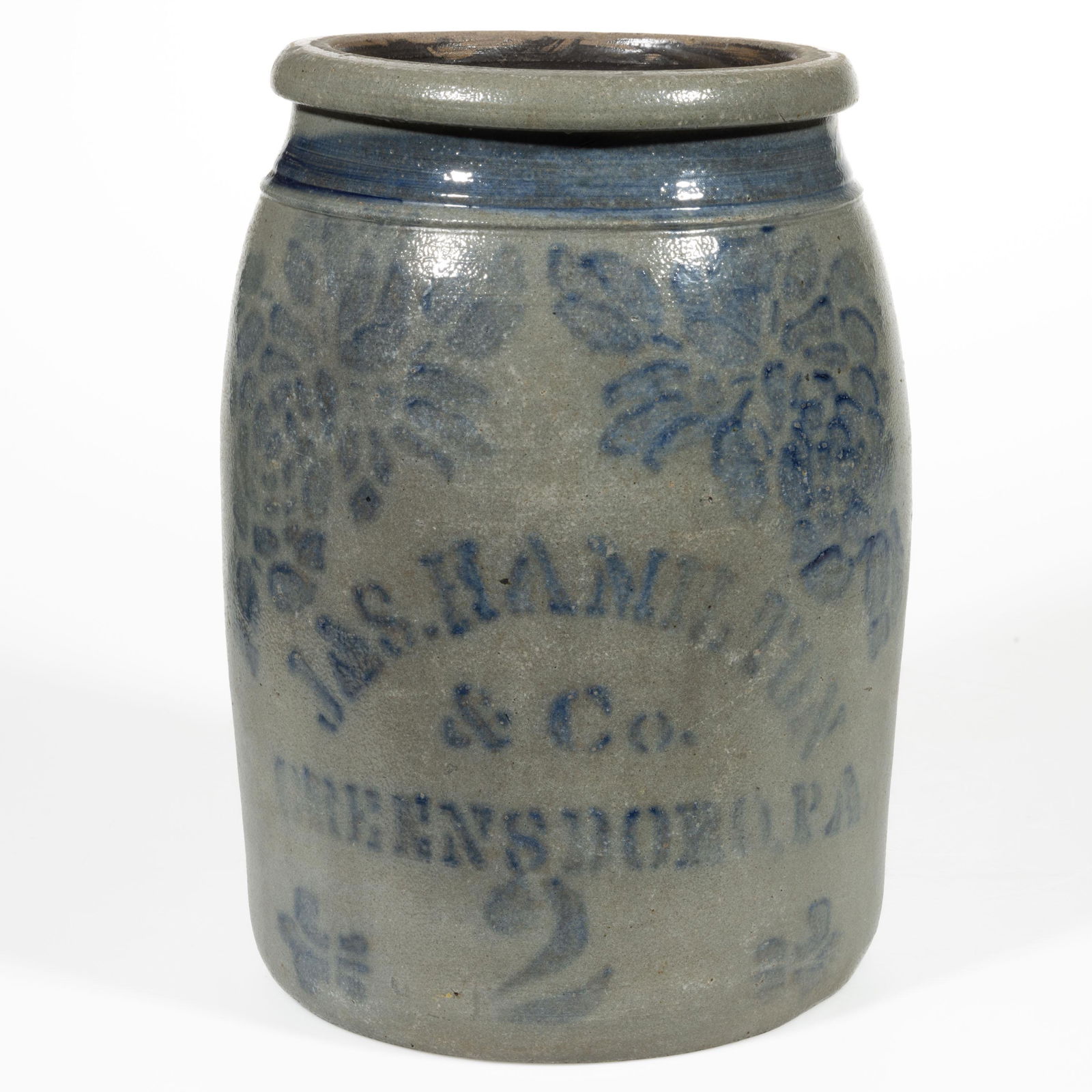 WESTERN PENNSYLVANIA STENCILED STONEWARE JAR (1 of 5)