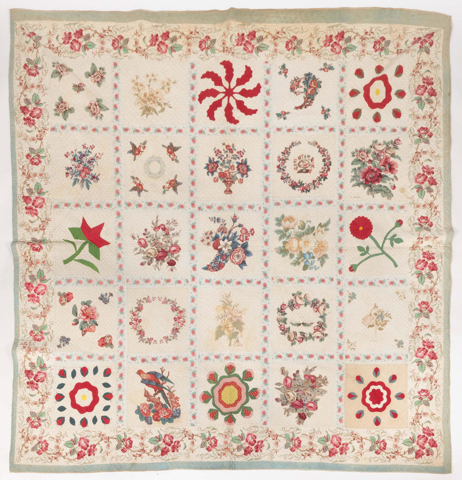 SOUTH CAROLINA FRIENDSHIP / ALBUM APPLIQUE QUILT (1 of 10)