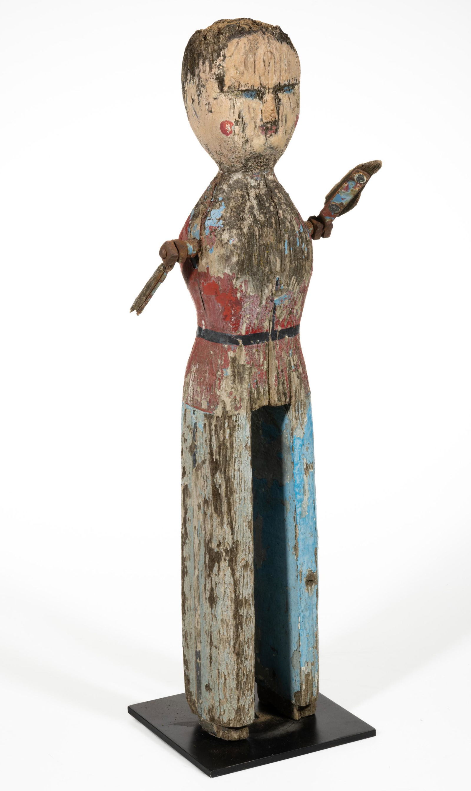 AMERICAN FOLK ART CARVED AND PAINTED WHIRLIGIG (1 of 5)